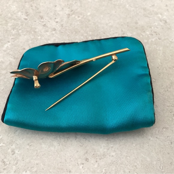 Rose and yellow gold antique TIFFANY brooch. 14k SPECIAL VALENTINES DAY PRICE DR - Picture 3 of 5